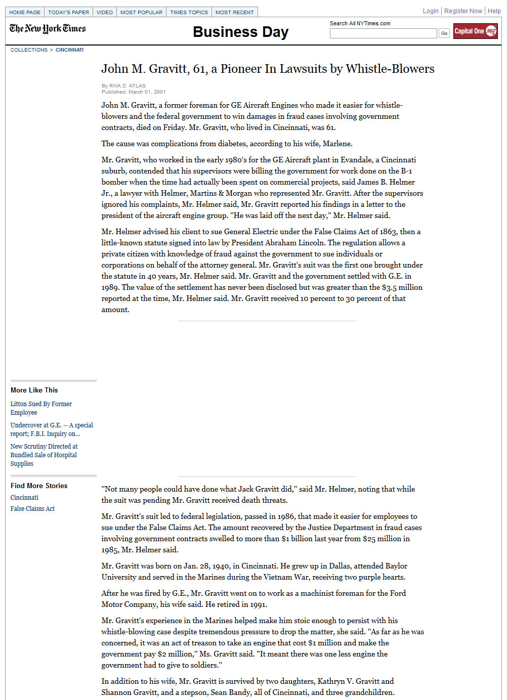 John-M_-Gravitt,-61,-a-Pioneer-In-Lawsuits-by-Whistle-Blowers---New-York-Times